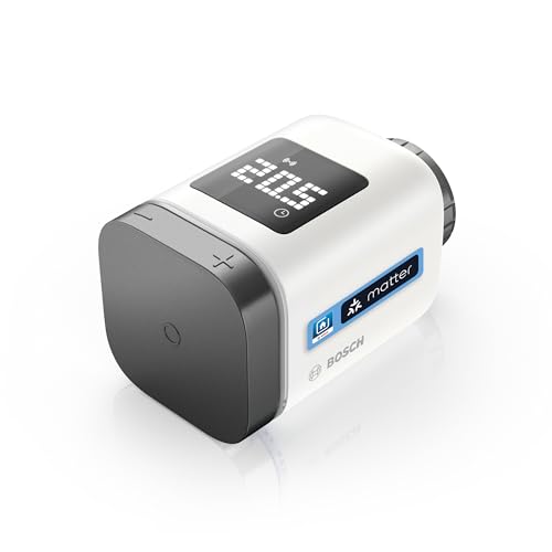 Bosch Smart Home Heizkörperthermostat II [+M], smartes Thermostat, Flexible Nutzung im Bosch Smart Home System oder in herstellerübergreifend in Matter, anthrazit Systemen von Bosch Smart Home