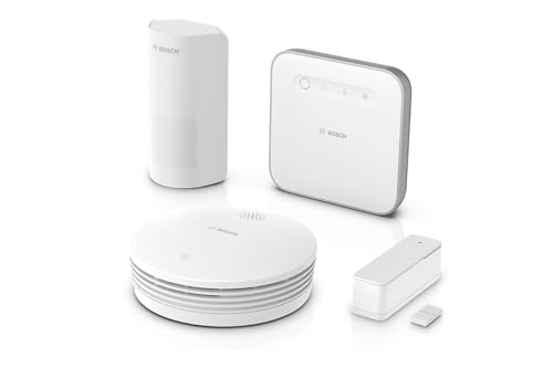Bosch Smart Home Starter-Paket Sicherheit II, zuverlässiger Schutz bei Brandgefahr und Einbruch, kompatibel mit Apple Homekit, Amazon Alexa und Google Assistant von Bosch Smart Home