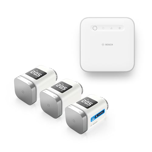 Bosch Smart Home smartes Heizkörperthermostat Starter-Set, 1x Controller II, 3x Heizkörperthermostat II [+M] von Bosch Smart Home
