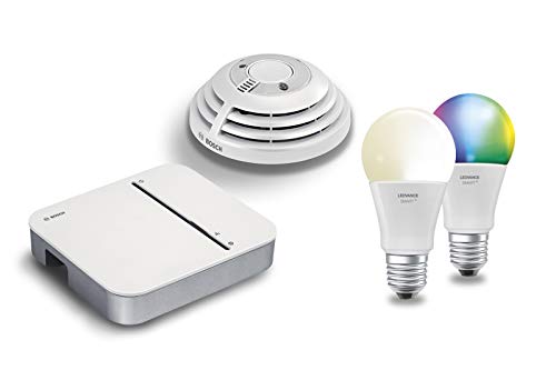 Bosch Smart Home & LEDVANCE Rauchmelder Starter Set mit App-Funktion und integrierten LED Lampen (kompatibel mit Apple HomeKit) von Bosch
