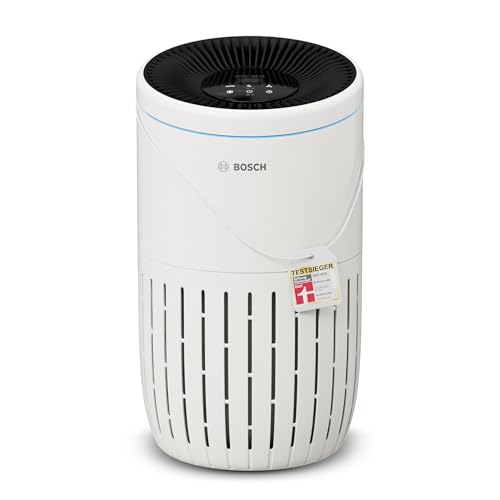 Bosch Air 4000 Luftreiniger - Für Räume bis zu 62,5 m² - Entfernt effizient Schadstoffe - Mit 3-in-1 Luftfilter, Smart Sensor, Automatikmodus, Ruhemodus (< 25 dB(A)) - CADR: 300 m³/h von Bosch Thermotechnik