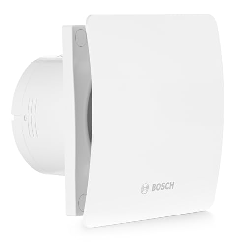 Bosch Badlüfter Fan 1500 DH 125mm Durchmesser, mit Luftfeuchtigkeitssensor und einstellbare Nachlaufzeit zur Wandmontage inkl. Schrauben und Dübel, weiß von Bosch Thermotechnik