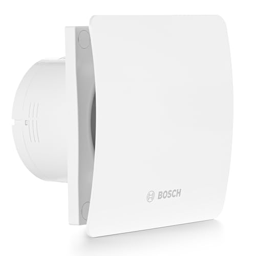 Bosch Badlüfter 1500 DH W 125 - Für Belüftung in Badezimmer und Toilette, Gegen Feuchtigkeit und Schimmel - Mit Hygrostat und Timer - 125mm Durchmesser von Bosch Thermotechnik