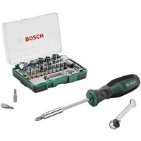 BOSCH Bit-Set Mini-Ratsche + Handschraubendreher 27-teilig von Bosch