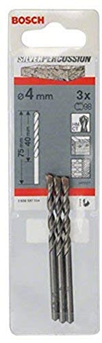 Bosch Professional 3x Betonbohrer CYL-3 (für Beton, Ø 4 x 40 x 75 mm, Zubehör Schlagbohrmaschine) von Bosch