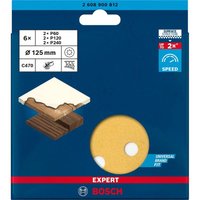 Professional Expert C470 Schleifpapier-Set für Exzenterschleifer, 125 mm, 8 Löcher, g 60/120/240, 6-tlg. (2608900812) - Bosch Professional Expert C470 Schleifpapier-Set für Exzenterschleifer, 125 mm, 8 Löcher, g 60/120/240, 6-tlg. (2608900812) - Bosch von Sharp