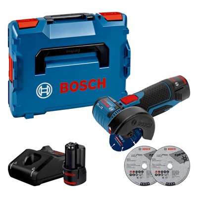 Akku-Winkelschleifer GWS 12V-76, 2x 3,0 Ah Li-Ion (06019F200B) von Bosch