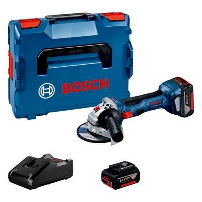 Akku-Winkelschleifer GWS 18V-7, 2 x 4 Ah, L-BOXX von Bosch
