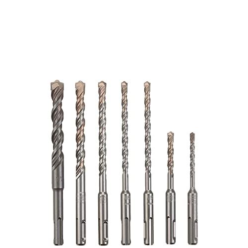 BOSCH HCK001 7-teiliges Hartmetallbestücktes SDS-plus Bohrer-Set mit Aufbewahrungskoffer von Bosch