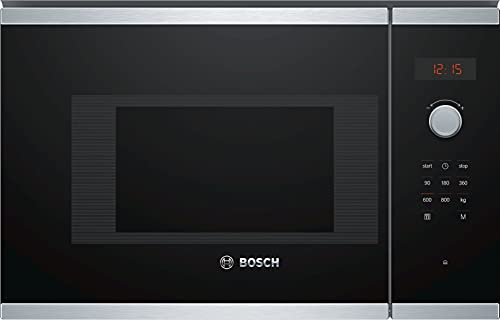 BOSCH BFL523MS0 Einbau-Mikrowelle Kapazität 20 Liter Leistung 800 Watt Farbe Schwarz/Edelstahl von BOSCH