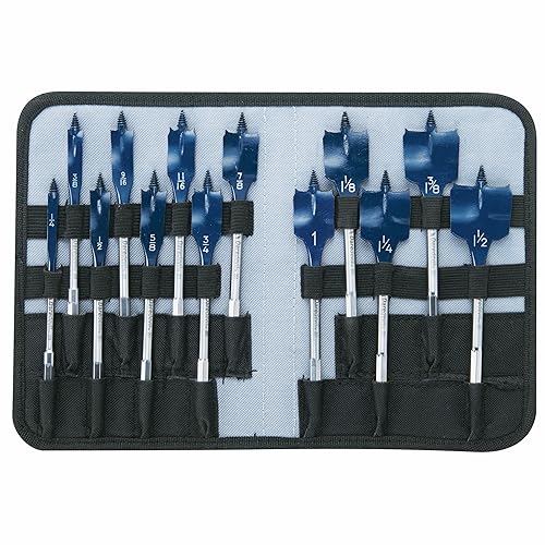 BOSCH DSB5013P 13-teiliges Sortiment Daredevil Spaten-Bits mit mitgelieferter Tasche, 1/4 Zoll Sechskantschaft ideal für schnelle Bohranwendungen in Holz von Bosch Professional