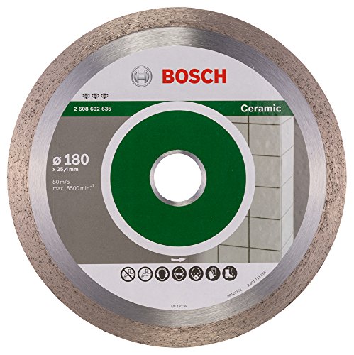Bosch Accessories Bosch Professional Diamanttrennscheibe Best für Ceramic, 180 x 25,40 x 2,2 x 10 mm, 2608602635 von Bosch Accessories