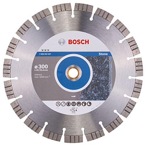 Bosch Professional Diamanttrennscheibe Best für Stone, 300 x 20,00 und 25,40 x 2,8 x 15 mm, 2608602647 von Bosch Accessories