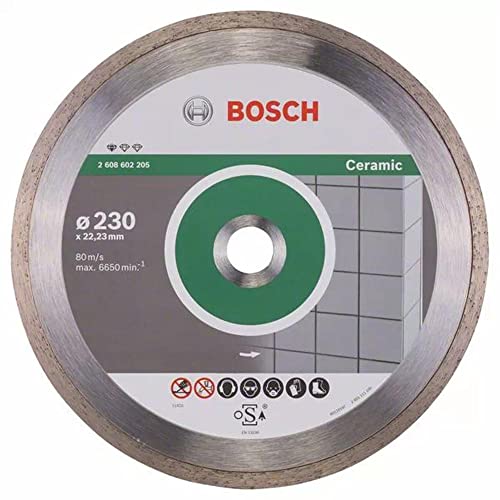 Bosch Professional 1x Diamanttrennscheibe Standard for Ceramic (für Fliesen, Keramik, 230x22.23x1.9x7 mm, Zubehör für Winkelschleifer) von Bosch Professional