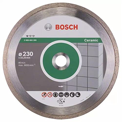 Bosch Professional 1x Diamanttrennscheibe Standard for Ceramic (für Fliesen, Keramik, 230x22.23x1.9x7 mm, Zubehör für Winkelschleifer) Bosch Professional 1x Diamanttrennscheibe Standard for Ceramic (für Fliesen, Keramik, 230x22.23x1.9x7 mm, Zubehör für Winkelschleifer) von Bosch Professional