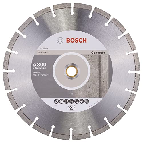 Bosch Professional Diamanttrennscheibe (für Beton, Ø: 300 mm, BohrungØ: 20 mm, Zubehör für Benzinsägen und Tischsägen), 2608602543 von Bosch Professional