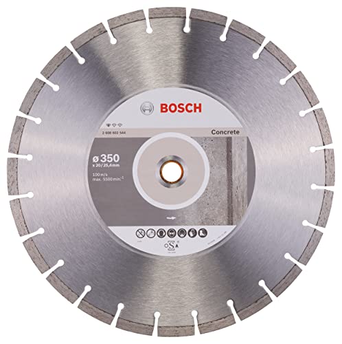 Bosch Professional Diamanttrennscheibe (für Beton, Ø: 350 mm, BohrungØ: 20 mm, Zubehör für Benzinsägen und Tischsägen), 2608602544, 350 x 20,00 und 25,40 x 2,8 x 10 mm von Bosch Professional