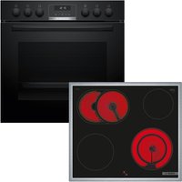 BOSCH Elektro-Herd-Set "HND611LS67", mit Backwagen, Hydrolyse, Backwagen mit ausziehbarer Tür für bequemes Kochen & Backen von Bosch