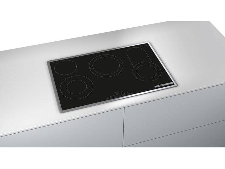 BOSCH Elektro-Kochfeld PKC845FP1D , schwarz, B:79,5cm H:4,8cm T:51,7cm, Kochfelder, DirectSelect für einfachen Bedienkomfort, umlaufender Rahmen von Bosch