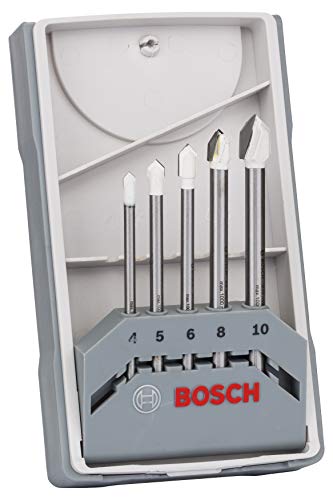 Bosch Professional 5tlg. CYL-9 Ceramic Fliesenbohrer-Set (für Stein, Fliesen, Ø 4–10 mm, Zylindrischer Schaft, Zubehör für Bohrmaschinen) von Bosch Accessories