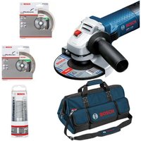 Bosch Diamant-Set 5-tlg. mit GWS 7-125, 2x Trennscheibe + Fräser in Tasche Bosch Diamant-Set 5-tlg. mit GWS 7-125, 2x Trennscheibe + Fräser in Tasche von Bosch