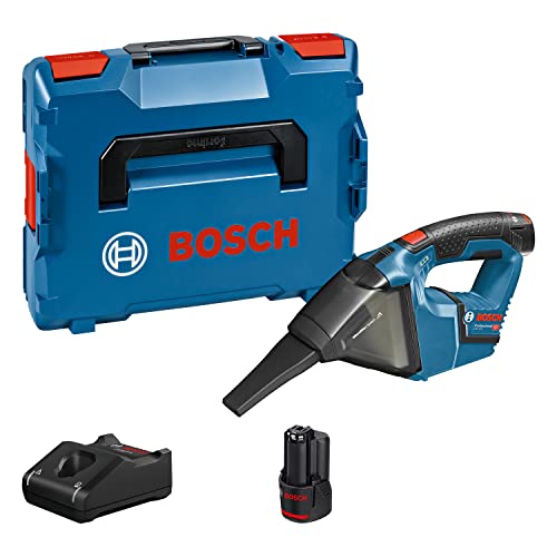 Bosch Professional 12V System Akku Staubsauger GAS 12 V (Behältervolumen: 0,35 l, inkl. 2x 3.0Ah Akku + Ladegerät, L-BOXX) von Bosch Professional