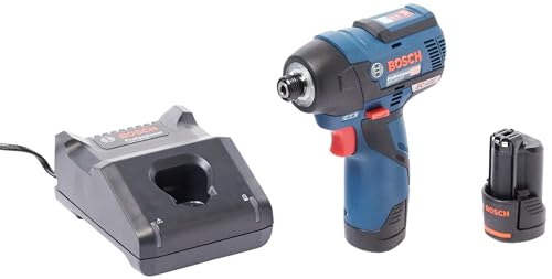 Bosch Professional 12V System Akku Drehschlagschrauber GDR 12V-110 (inkl. 2x3.0 Ah Akku, Schnellladegerät GAL 12V-40, L-BOXX 102), 06019E0005 von Bosch Professional