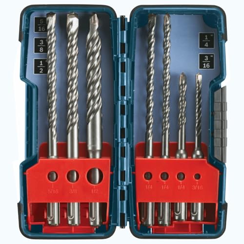 Bosch HCK001 Bohrer-Set, Hartmetallbestückt, SDS-plus, mit Aufbewahrungskoffer, 7-teilig Bosch HCK001 Bohrer-Set, Hartmetallbestückt, SDS-plus, mit Aufbewahrungskoffer, 7-teilig von Bosch