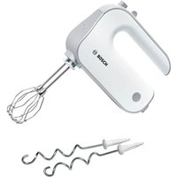 BOSCH Handmixer "Styline MFQ4030, Edelstahl Rührbesen/Knethaken, 5 Stufen, weiß" 500 W Turbotaste, leichtes Gehäuse, Made in Europe von Bosch
