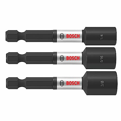 BOSCH ITNS2492 Steckschlüssel-Set, 3-teilig, 6,4 cm, Schlagzähigkeit, sortiert von Bosch