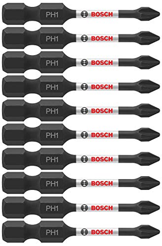 BOSCH ITPH12B 10 Stück 5,1 cm Phillips #1 Impact Tough Screwdriving Power Bits von BOSCH