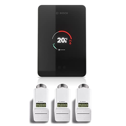 BOSCH Junkers Set CT200 W-LAN Regler EasyControl Set mit 3 Funk-Thermostaten schwarz BOSCH Junkers Set CT200 W-LAN Regler EasyControl Set mit 3 Funk-Thermostaten schwarz von Junkers BOSCH