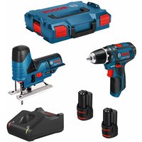 Bosch - Kit 12V B12GSTGSR2bat3a-40 (gsr 12V-15 + gst 12V-70 + 2 x 3,0 Ah + GAL12V-40 + L-Boxx 102) von Bosch