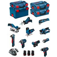 Bosch - Kit 12V BMK10-28DD3 (GSR12V-15+GDR12V-105+GKS12V-26+GWS12V-76+GST12V-70+GOP12V-28+GSA12V-14+GWB12V-10+GLI12V-80+GHO12V-20) von Bosch