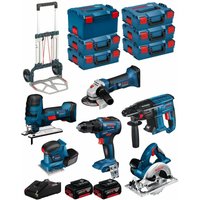 Bosch - Kit 18V BK601 (gst 18V-LIS+GKS 18V-LI+GSS 18V-10+GSR 18V-55+GBH 18V-21+GWS 18-125V-LI+ 2x4,0Ah+GAL18V-40+6xL-Boxx+Caddy) von Bosch