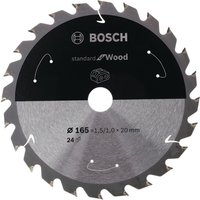 BOSCH Kreissägeblatt Stand.for Wood AD 165mm Z36 WZ Bohr.20mm Schnitt-B.1,5mm HM von Bosch