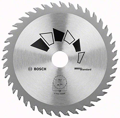 Bosch 1x Kreissägeblatt Standard (Sägeblatt für Holz, Ø 140 x 2.2/1.5 x 20/12.75 mm, 40 Zähne, ATB, mit 1x Reduzierring 12.75 mm, Zubehör Kreissäge) von Bosch Accessories