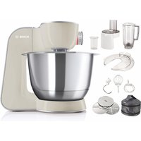 BOSCH Küchenmaschine "Serie 4 MUM58L20, Durchlaufschnitzler, Mixer, grau", 3 Scheiben, Schüssel, Knethaken/Rühr-/Silikonbesen, spülmaschinenfest von Bosch
