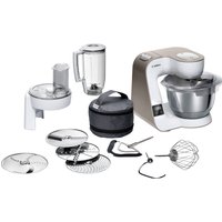 BOSCH Küchenmaschine "Serie 4 MUM5XW20, integr. Waage, Durchlaufschnitzler, weiß/champagner", 4 Scheiben, Mixer, Edelstahlschüssel, Knethaken/Rühr-/Silikonbesen BOSCH Küchenmaschine "Serie 4 MUM5XW20, integr. Waage, Durchlaufschnitzler, weiß/champagner", 4 Scheiben, Mixer, Edelstahlschüssel, Knethaken/Rühr-/Silikonbesen von Bosch