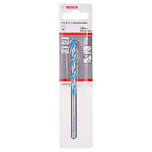 Bosch Accessories Bosch Professional 1x Mehrzweckbohrer CYL9 Multi Construction (Ø 8 mm, Gesamtlänge 120 mm, Zubehör für Bohrmaschinen mit Rundschaftbohreraufnahme) von Bosch Professional