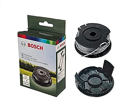 BOSCH Original Rasentrimmerfaden + schwarzes Spulenabdeckungs-Set (L=4m) (Version passend für: Bosch Art 23 SL-Rasentrimmer & Bosch Art 26 SL-Rasentrimmer) mit Stanley KeyTape von Bosch