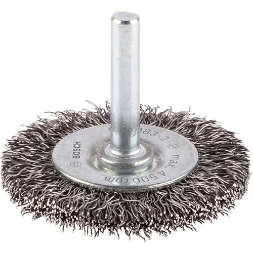 Bosch Professional 1x Scheibenbenbürste Gewellter Stahldraht (Eisenhaltige Metalle, Ø 50 x 0.3 mm, Schaft Ø 6 mm, Zubehör Bohrmaschinen) Bosch Professional 1x Scheibenbenbürste Gewellter Stahldraht (Eisenhaltige Metalle, Ø 50 x 0.3 mm, Schaft Ø 6 mm, Zubehör Bohrmaschinen) von Bosch