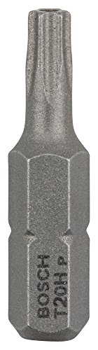 Bosch Professional Bit Extra-Hart für Security-Torx-Schrauben (T20H, 2 Stück), 2608522011 von Bosch