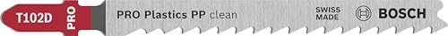 Bosch Accessories Professional 5x Stichsägeblatt T 102 D Clean for PP (für Polypropylen Platten, Zubehör Stichsäge), 5 - 30 mm von Bosch