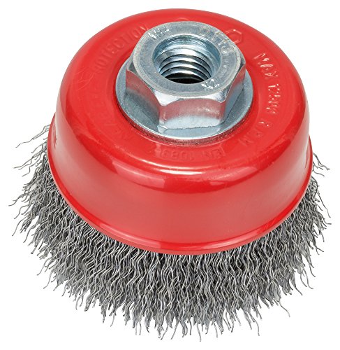 Bosch 1x PRO Steel Longlife Topfbürste, gewellter Draht für kleine Winkelschleifer und M14-Gewinde (für Stahl, Ø 70 mm, Professional Zubehör Kleiner Winkelschleifer) von Bosch Professional