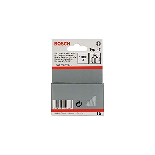 Bosch Professional 1000x Nagel Typ 47 (für Natürliche Materialien, Teppich, 1.8 x 1.27 x 23 mm, Zubehör Tacker) Bosch Professional 1000x Nagel Typ 47 (für Natürliche Materialien, Teppich, 1.8 x 1.27 x 23 mm, Zubehör Tacker) von Bosch