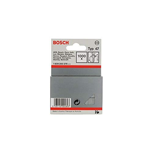 Bosch Accessories Professional 1000x Nagel Typ 47 (für Natürliche Materialien, Teppich, 1.8 x 1.27 x 26 mm, Zubehör Tacker) von Bosch Accessories