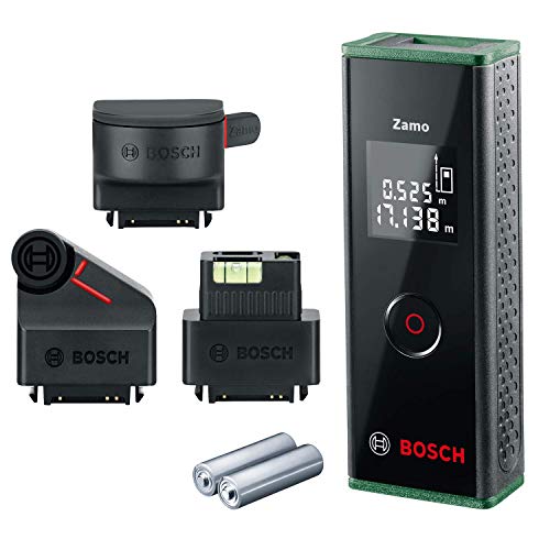 Bosch Laserentfernungsmesser Zamo Set mit 3 Adaptern im Premiumkarton (bis 20m einfach & präzise messen, 3. Gen.) von Bosch