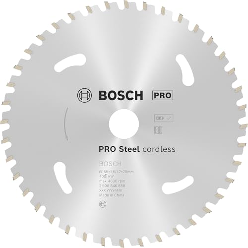Bosch 1x PRO Steel cordless Kreissägeblatt für Handtrockensägen (für Stahl, Ø mm, Professional Zubehör Akku-Metallkreissäge) von Bosch