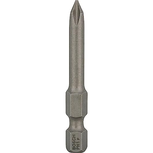 Bosch Accessories Bosch Professional Bit Extra-Hart für Phillips-Kreuzschlitzschrauben (PH1, Länge: 49 mm, 3 Stück) von Bosch Professional